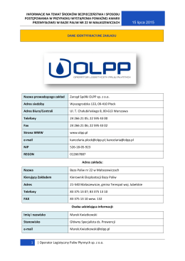 BP 22 Informacje na stronę OLPP 15.07.2015