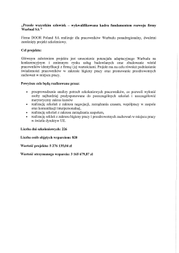 &bdquo;Przede wszystkim człowiek - wykwalifikowana kadra fundamentem