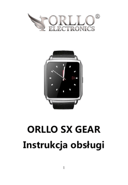 Instrukcja Smartwatch ORLLO SX GEAR
