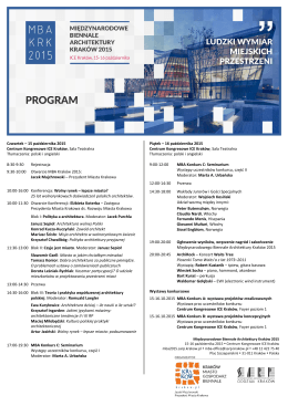 Pobierz Program MBA Kraków 2015