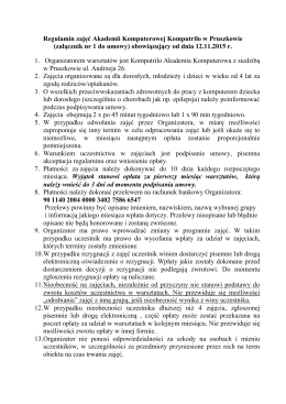 Regulamin Komputrilo od dn.12.10.2015r.