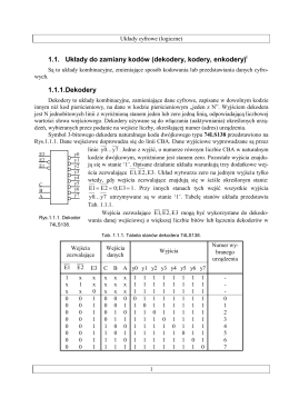 1.1. Układy do zamiany kodów (dekodery, kodery