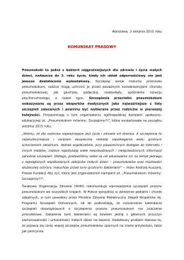 Pobierz PDF - Pneumokokom mówimy: Szczepimy!!!
