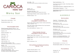 Menu bar - Carioca Resto Bar