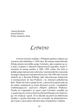 Litwini [w:] Pod wspólnym niebem. Narody dawnej