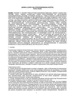 umowa licencyjna na oprogramowanie firmy symantec corporation