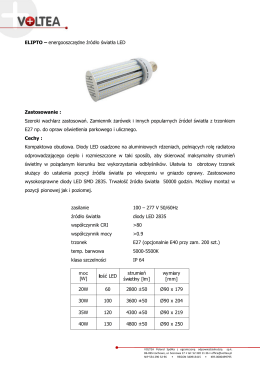 ELIPTO – energooszczędne źródło światła LED Zastosowanie