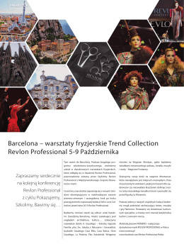 Barcelona – warsztaty fryzjerskie Trend Collection Revlon