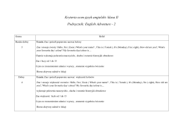 język angielski klasa 2