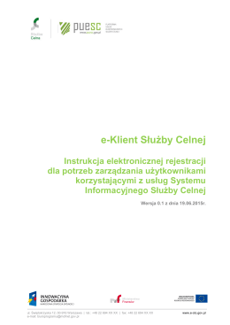 e-Klient Służby Celnej - Izba Celna w Poznaniu
