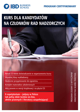 Kurs dla kandydatow na czlonkow rad nadzorczych_2015