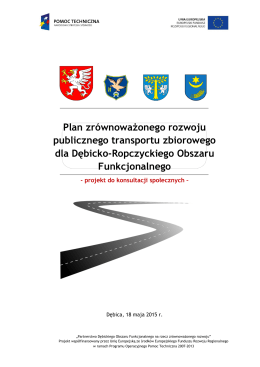 Plan Transportowy DROF - Urząd Miejski w Dębicy