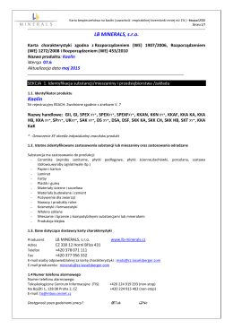 SDS Kaolin - REACH CLP PL v 07.6