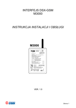 Interfejs GSM M3000 instrukcja obsługi