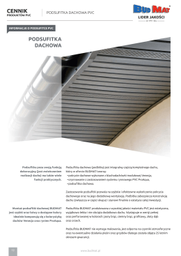 Cennik - Podsufitka dachowa PVC