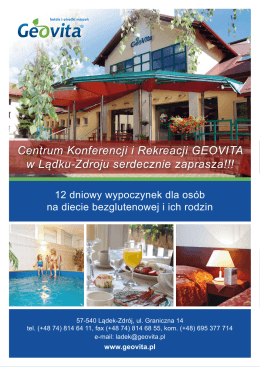 Centrum Konferencji i Rekreacji GEOVITA w Lądku