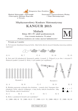 Maluch (format PDF) - Kangur Matematyczny