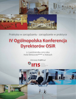 III Ogólnopolskie Forum Dyrektorów OSiR
