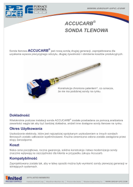 ACCUCARB SONDA TLENOWA - United Process Controls