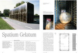 Spatium Gelatum - zbigniew oksiuta art architectures science