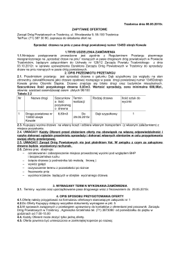 Zapytanie ofertowe () - Zarząd Dróg Powiatowych w Trzebnicy