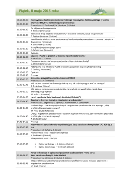 10.00–11.30 Wytyczne ESC/PTK.