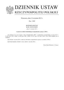 Rozporządzenie RM z dnia 11 września 2015 r.