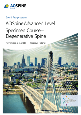 AOSpine Advanced Level Specimen Course