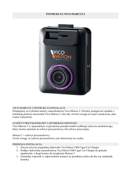 Instrukcja obsługi kamery Vico Marcus 2