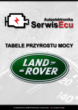 Land Rover - Autoelektronika SerwisEcu