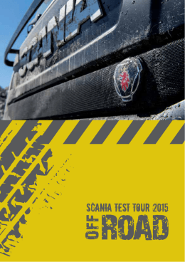Specyfikacje pojazdów Scania Test Tour 2015