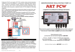 Instrukcja obsługi sterownika ART PCW