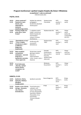 Program konferencji i spotkań Targi Książki 2015 final