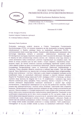 polskie towarzystwo promieniowania synchrotronowego