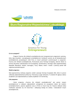 Program Erasmus dla młodych przedsiębiorców jest