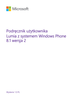 Podręcznik użytkownika Lumia z systemem Windows