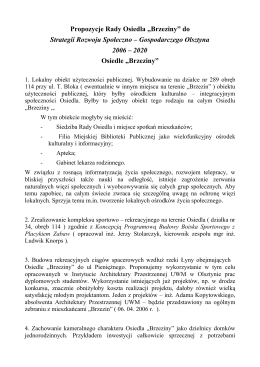 do Strategii Rozwoju Społeczno – Gospodarczego Olsztyna 2006