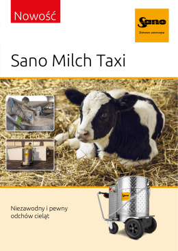 Ulotkę Sano MIlch Taxi