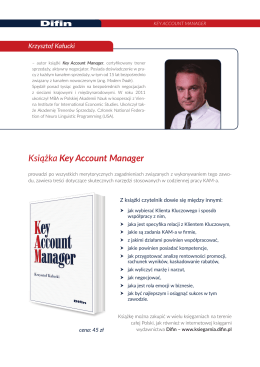 Książka Key Account Manager