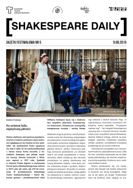 Shakespeare Daily, numer 5/2015