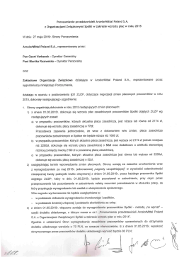 Porozumienie przedstawicieli ArcelorMittal Poland S.A. z