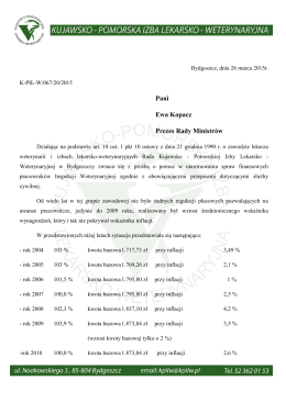 Pani Ewa Kopacz Prezes Rady Ministrów