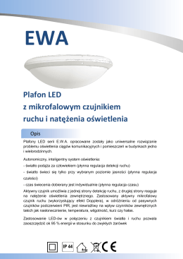 Karta katalogowa plafon LED E.W.A.
