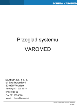 Podręcznik użytkownika - Schima Varo-Med