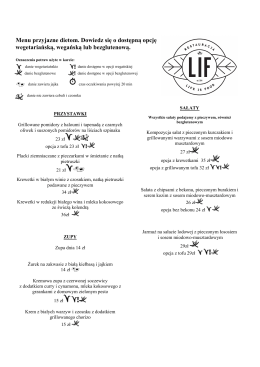 lunche i kolacje - Restauracja LIF