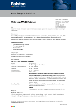 Ralston Wall Primer - Ralston Colour Systems B.V.