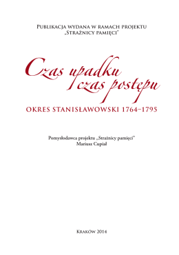 OKRES STANISŁAWOWSKI 1764–1795 - Krakowski Portal Edukacji