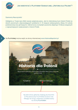 „Historia dla Polonii”? - Ministerstwo Spraw Zagranicznych