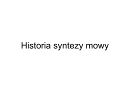 Historia syntezy mowy