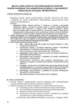 Regulamin ogólny - Małopolski Szkolny Związek Sportowy